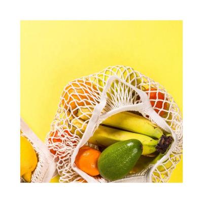 China Eco-Friendly Logo Custom High Quality Shopping Mesh Bags For Fruits And Storage Vegetables Recyclable Cotton Grocery Bags for sale