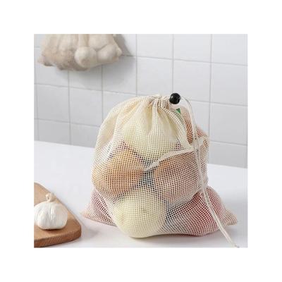 China Eco-friendly Custom Size Recyclable Factory Storage Outlet Vegetable And Fruit 100% Cotton Cotton Produce Bag for sale