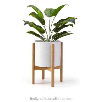 China Flower 2022 Minimalist Potted Plant Stand, Indoor Modern Adjustable Bamboo Wooden Potted Plant Stand for sale