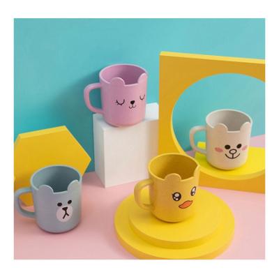 China Food Grade Viable Colorful Unbreakable Animal Face Tumbler Water Coffee Milk Tea Cups for sale