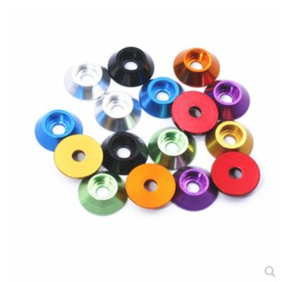 China 100pcs/bag M2 M2.5 M3 M4 M5 M6 Colorful Anodized Aluminum Cap Head Cone Gasket For Hex Socket Screw for sale