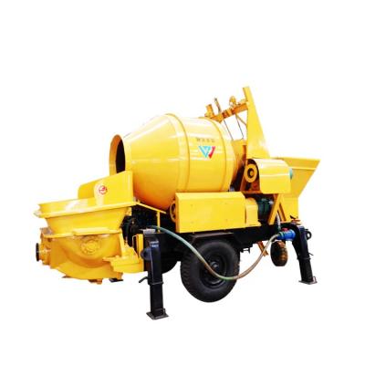 China High Quality Construction Industry Static Diesel Mobile Concrete Mixer With Concrete Pump for sale