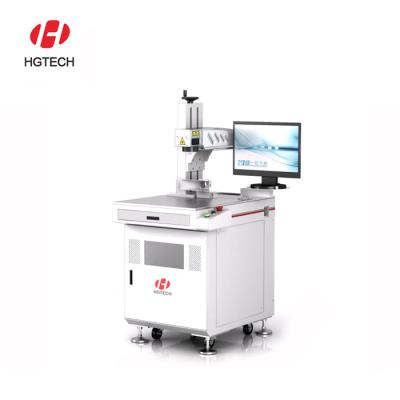 China Desktop Laser 20w 30w 50w 100w Max Raycus JPT Deep Portable Fiber Metal Marking HGTECH Fiber Laser 20w 30w 50w 100w Desktop Color Fiber Laser Marking Machine for sale