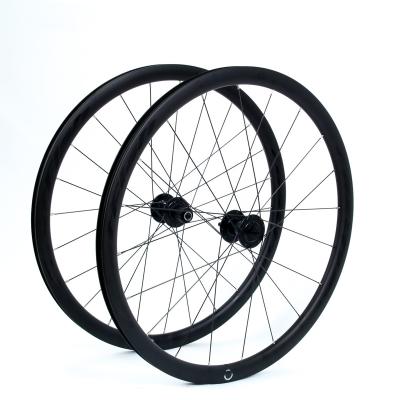 China Road Bikes Road Bike Wheels Back 10-11-12 Speed ​​Disc Brakes 24 Hole Carbon Fiber Rims With Six-pin Plates For 90 Ring Quick Release Worm for sale