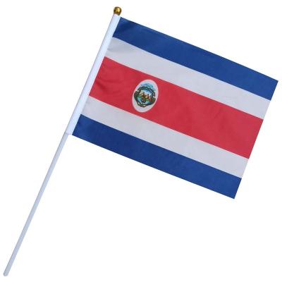 China Costa Rican Costa Rica Outdoor Hand Country Top 32 World Cup 2022 Games RTS Waving Flags for sale