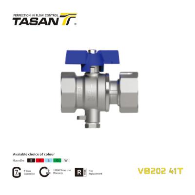 China VB202 41T Brass TSP Ball Valve With Swivel Nut And Butterfly Aluminium Handle  PN 20Bar for sale