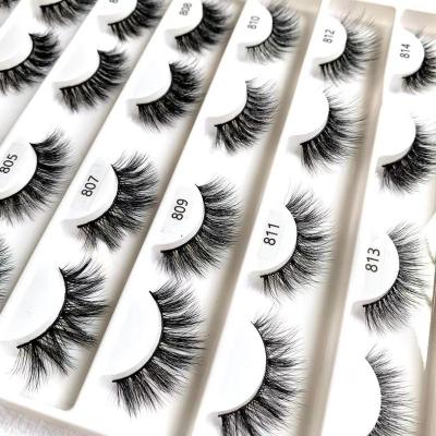 China Natural soft vegan 16mm faux 3d mink eyelash synthetic fluffy silk lashes bulk seller bulk private label packaging custom box for sale