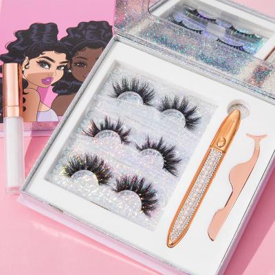 China 18-22mm Long Natural Soft And Fluffy Fuzzy Mink Wholesale 100% Real Fake 6d Lashes Seller for sale