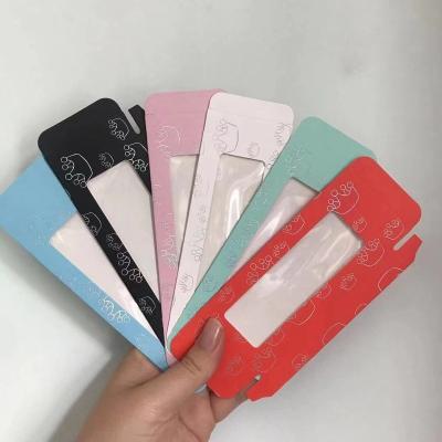 China 2021 Wholesale Fake Private Label Case Label Paper Card Eyelash Recyclable Black Red Pink Blue Colorful Empty Packaging Box lashpackaging for sale