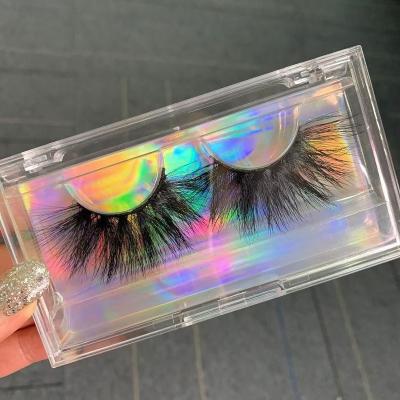 China Recycled Materials Wholesale Custom Acrylic Clear Plastic Eyelash Case Logo False Lashes Box Packaging for sale