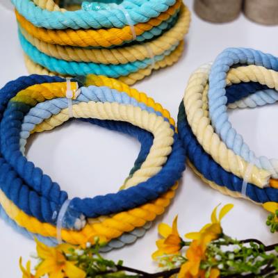 China 100% COTTON CRAFT 13MM COTTON ROPE 2.5Meters a Bun Dog Leash Rope Macrame Cotton Ropes Thick Cotton Rope for sale