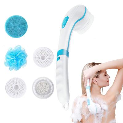 China All Natural Kingworth Long Handle Cleaning Electric Brush Baby Shower Massage Spa Electric Bath Brush for sale