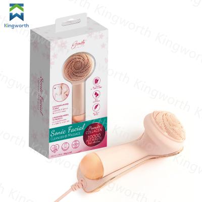 China Kingworth Beauty Silicone Massager Face Scrubber Face Scrubber Electric Soft Wash Remover for sale