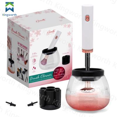 China For Kingworth Fashion Home Use Makeup Brush Cleaner Machine Dryer Electric Makeup Brush Cleaner for sale