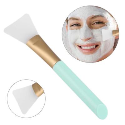 China Kingworth Pincel De Mascara Custom Brush Flat Mini Clear Handle Soft Silicone Good Quality The Face Mask Brush for sale