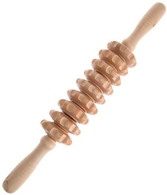 China Portable Hand Body Handle Body Kingworth Manual Foot Roller Wooden Massage Stick With Teeth for sale