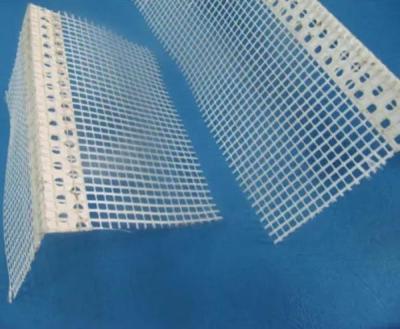 China White color Plastic Corner profile with good quality fiberglass net used for wall corner for sale