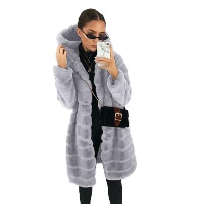 China 2022 Fashion Anti-Wrinkle Winter Luxury Warm Coat Fluffy Faux Fur Long Plus Size Women Fur Coat for sale