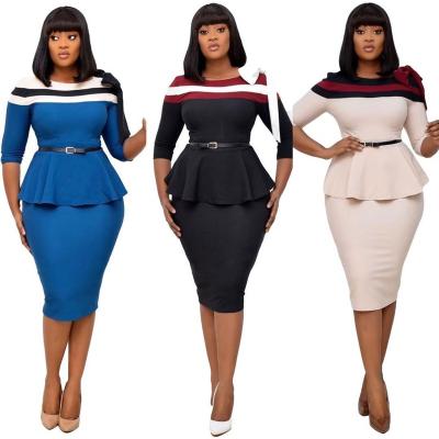 China New Arrival Anti-Static Anti-Static Women Formal Dress For Office Ladies Half Sleeve Pencil Dress Elegant Sexy Fancy Fit Design for sale