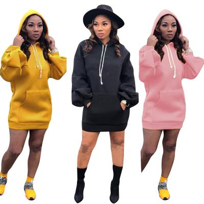 China Women's Sexy Long Sleeve Anti-Static Winter Anti-Static Clothing Dresses Women's Long Oversized Hoodie Dress For Women for sale