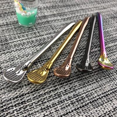 China Stocked 922 Mini Size SS Straw Spoon, Yerba Mate Bombillas, Mate Straw Spoon for sale