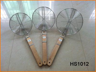 China HS1012 Durable Strong Wooden Handle Wire Skimmer And Colander for sale