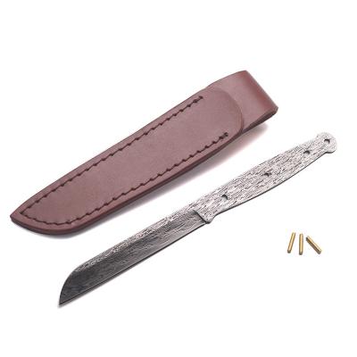 China 67 Layers Damascus VG10 Steel Non-variable Blade Fixed Knife DIY Hunting Core Cutter Knife Tactical Camping for sale