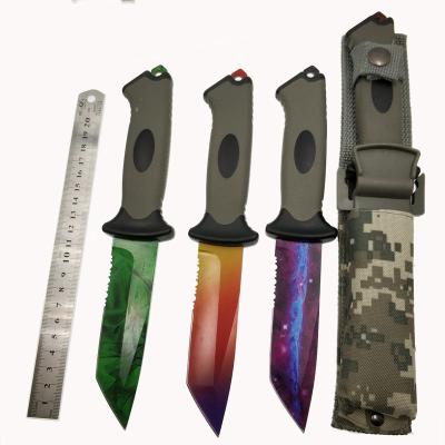 China Real CS Non-variable: GO Ursus Knife Fade Counter Straight Strike Fixed Blade Galaxy Survival Tactical Knives Hunting Sheath for sale