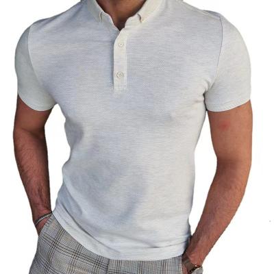 China Wholesale New Summer Men's V-Neck Short Sleeve QUICK DRY Breathable Polo Shirt Casual Slim Short Sleeve Solid Color for sale