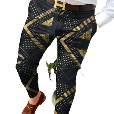 China 2022 New Design QUICK DRY Men's Mid Waist Casual Pants European And American Style Printing Casual Pants YSY0525-19 for sale