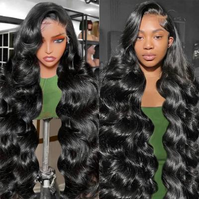 China Body Wave Lace Front Wig Human Hair Body Wave 180% Full Density 13x6 HD Transparent Lace Frontal Wigs Human Hair Lace Front Wig For Women for sale