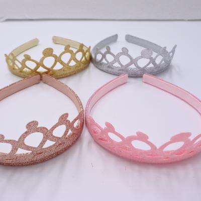 China MLS-MLN-HB-4530 4 shinny collars the sparkle outside the ribbon inside the tiara for beautiful pretty girl hair decoration for sale