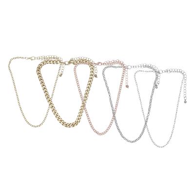 China TRENDY women s 5pack choker necklace set with chain for sale