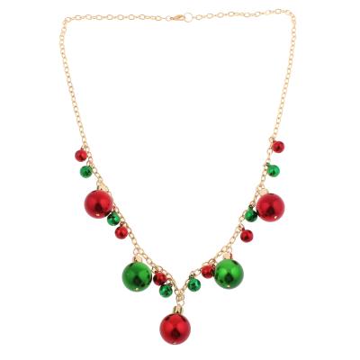 China Christmas Decoration Multi Shape Holiday Light Bulbs Acrylic Necklace For Women Christmas Accessories for sale