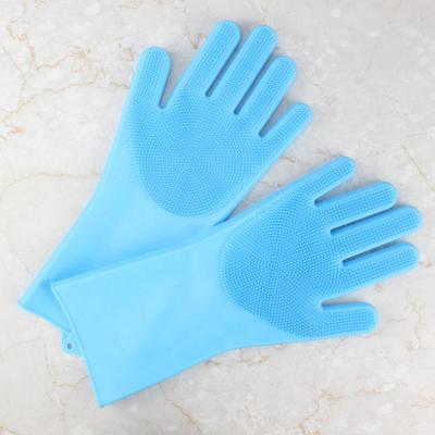 China Modern Life Amazon Silicone Dishwashing Warm Reusable Home Kitchen Gloves for sale