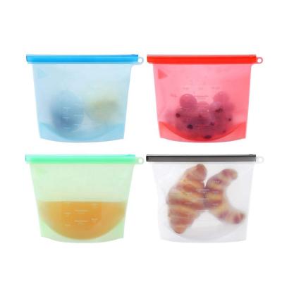 China Sustainable Hot Selling Eco Friendly 1500ml BPA Free Silicone Food Storage Bags for sale