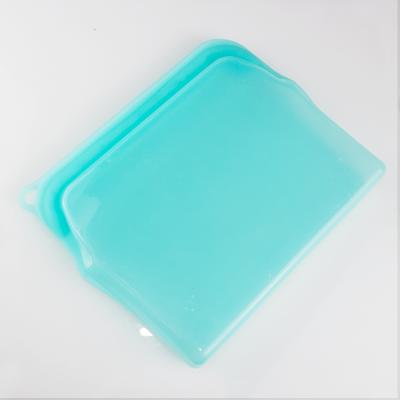 China Sustainable Food Grade Silicon Fridge Freezer Silicone Reusable Zip Lock Bag for sale