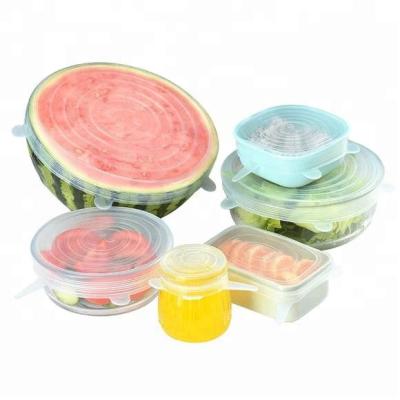 China Reusable Fresh Food Storage Cover Silicone Stretch Lids for sale