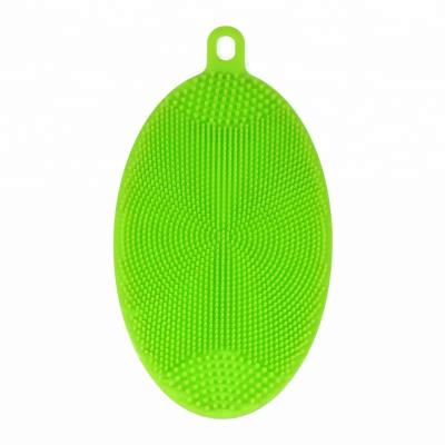 China Viable Handheld Sink Scrubber Silicone Cleaning Sponge for sale