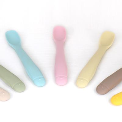 China Eco Products BPA Free Factory Direct Hot Selling Child Kids Silicone Infant Baby Feeding Spoon for sale