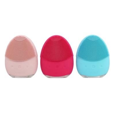 China Face Lifting High Frequency Silicone Pore Remover Facial Ultrasonic Cleansing Brush for sale