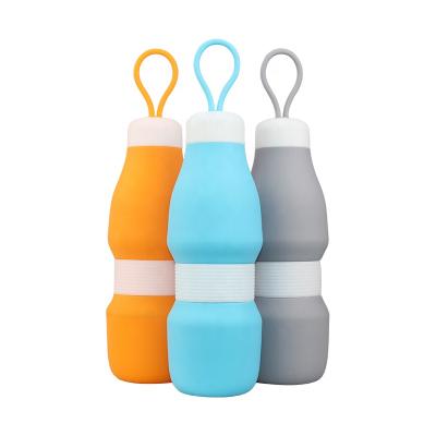 China Viable factory direct hot selling collapsible silicone water bottle collapsible bottle for sale