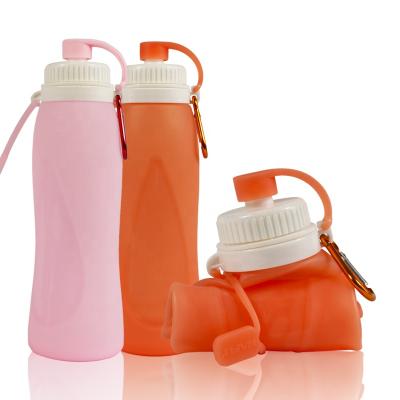 China Eco-Friendly Portable Silicone Collapsible Water Bottle Sustainable Hot Sale for sale