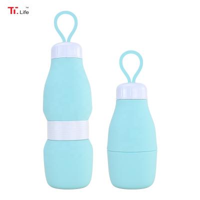 China Sustainable BPA Free Custom Logo Sport Silicone Water Drinking Bottle for sale