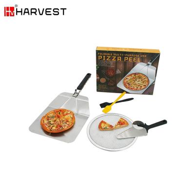 China Sustainable Supply Kitchen Tool Stainless Steel Shovel Screen Cutter Sweep Pizza Making Tools for sale