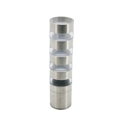 China Stainless Steel Stored Multilayer Manual Pepper Grinder for sale