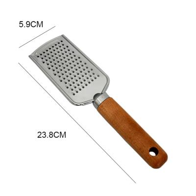 China Sustainable Hot Sale Cheese Tools Wooden Handle Cheese Grater for sale