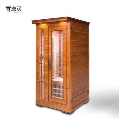 China Wooden Home Computer Control Panel Steam Dryer Far Infrared Red Cedar Household Sauna Rooms Steam Sauna For Sale for sale