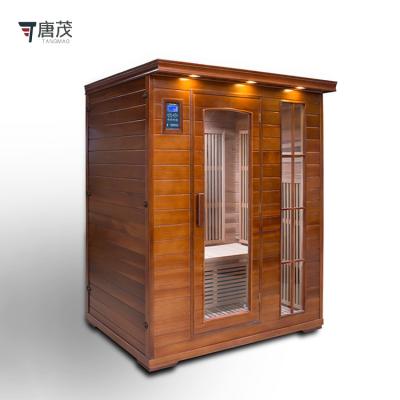 China Competitive Price Steam 3 Red Cedar Dry Wood Computer Control Panel Custom Logos People Far Infrared Heating Room for sale