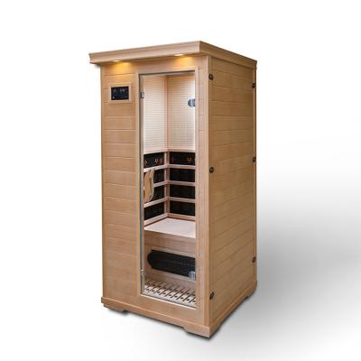 China Computer control panel competitive price wooden steam dry infared sauna room with luxury oxygen bar for sale